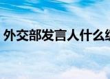 外交部发言人什么级别（外交部发言人级别）