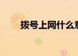 拨号上网什么意思（拨号上网解释）