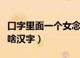口字里面一个女念什么字（口字里面一个女是啥汉字）