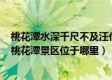 桃花潭水深千尺不及汪伦送我情中的桃花潭在我国哪个省（桃花潭景区位于哪里）