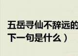 五岳寻仙不辞远的下一句（五岳寻仙不辞远的下一句是什么）