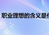 职业理想的含义是什么（职业理想是指什么）