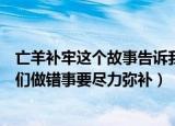 亡羊补牢这个故事告诉我们什么道理（《亡羊补牢》告诉我们做错事要尽力弥补）