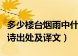 多少楼台烟雨中什么意思（多少楼台烟雨中原诗出处及译文）
