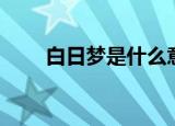 白日梦是什么意思（白日梦的意思）
