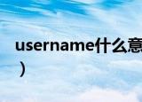 username什么意思中文（username的意思）