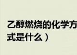 乙醇燃烧的化学方程式（乙醇燃烧的化学方程式是什么）