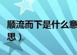 顺流而下是什么意思（词语顺流而下是什么意思）