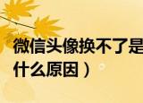 微信头像换不了是为什么（微信头像换不了是什么原因）