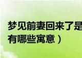 梦见前妻回来了是什么意思（梦见前妻回来了有哪些寓意）
