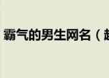 霸气的男生网名（超拽霸气的男生网名大全）