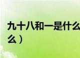 九十八和一是什么意思（九十八和一意思是什么）