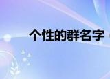 个性的群名字（个性的群名字精选）