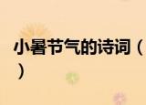 小暑节气的诗词（关于小暑节气的诗句有哪些）