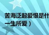 苦海泛起爱恨是什么歌（苦海泛起爱恨是歌曲一生所爱）