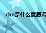 ckn是什么意思污的（ckn是啥意思污的）