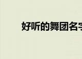 好听的舞团名字（好听霸气舞团名）