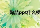 陶喆ppt什么梗（陶喆ppt的梗简述）
