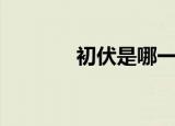 初伏是哪一天（初伏的时间）