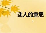 迷人的意思（迷人是什么意思）