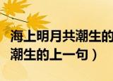 海上明月共潮生的上一句是什么（海上明月共潮生的上一句）