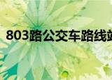803路公交车路线站点（803路公交车路线）
