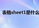 表格sheet1是什么意思（表格sheet1解释）