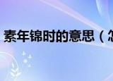 素年锦时的意思（怎么理解素年锦时的意思）