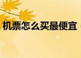 机票怎么买最便宜（最便宜的机票购买技巧）