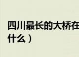 四川最长的大桥在哪个市（四川最长的大桥叫什么）