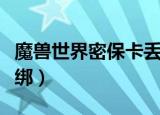 魔兽世界密保卡丢了怎么办（可以把原来的解绑）