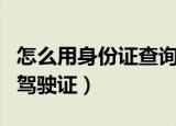 怎么用身份证查询驾驶证（如何用身份证查询驾驶证）