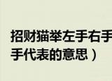 招财猫举左手右手分别代表什么（招财猫左右手代表的意思）
