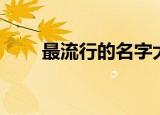 最流行的名字大全（有寓意的名字）