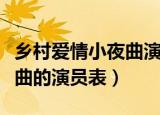 乡村爱情小夜曲演员表（电视剧乡村爱情小夜曲的演员表）