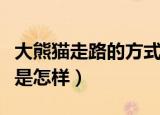 大熊猫走路的方式是什么（大熊猫走路的方式是怎样）