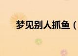 梦见别人抓鱼（梦见别人抓鱼好不好）