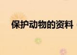 保护动物的资料（保护动物的资料简述）