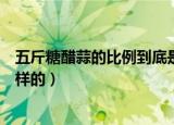 五斤糖醋蒜的比例到底是多少（五斤糖醋蒜的比例到底是怎样的）