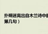 扑朔迷离出自木兰诗中的哪一句（扑朔迷离出自木兰诗中的第几句）