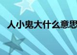 人小鬼大什么意思（人小鬼大是什么意思）