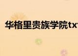 华格里贵族学院txt下载（华格里贵族学院）