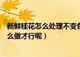 新鲜桂花怎么处理不变色（想让桂花不失香味不会变色该怎么做才行呢）
