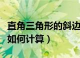 直角三角形的斜边怎么算（直角三角形的斜边如何计算）