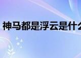 神马都是浮云是什么梗（神马都是浮云解释）