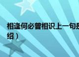相逢何必曾相识上一句是什么（相逢何必曾相识的上一句介绍）