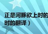 正是河豚欲上时的意思是什么（正是河豚欲上时的翻译）