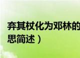 弃其杖化为邓林的意思（弃其杖化为邓林的意思简述）