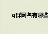 q群网名有哪些（好听的QQ群网名）