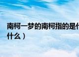 南柯一梦的南柯指的是什么（南柯一梦典故中的南柯指的是什么）